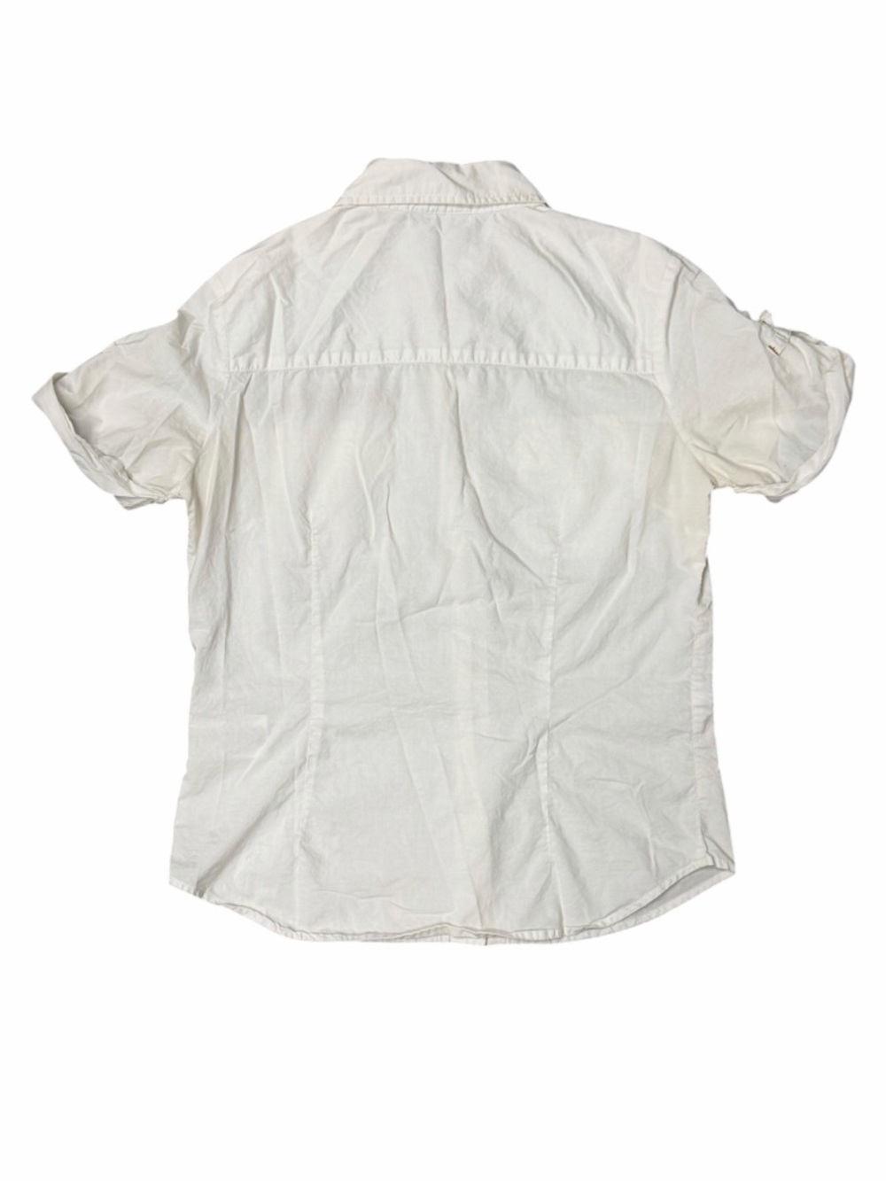 Harley Davidson Utility Shirt Y2K Moto Workwear Cream Button Up Small - Picture 4 of 6